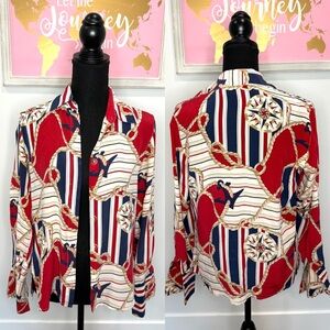 Patchington 100% Silk Button Up Blouse (XS)